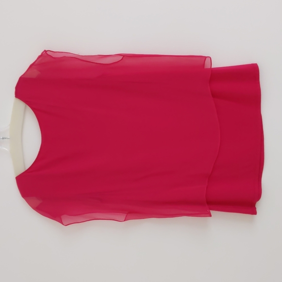 Elie Tahari Silk Pink Top - Picture 2 of 2